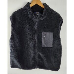 ORVIS Men's Sherpa Fleece Vest w/Zip Pocket Black Sz Large Unisex Gorpcore